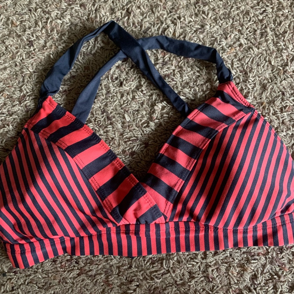 Striped bikini top